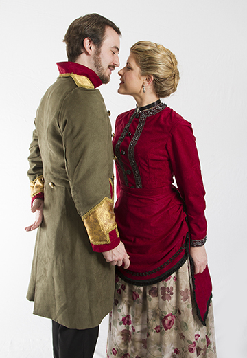 Count Vronsky (Scott Ward Abernethy) and Anna (Emily Grogan); photo by Alan Alabastro.