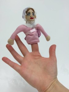 Jane Austen Finger Puppet (And magnet!).