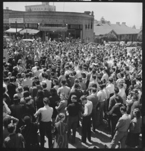 Berkeley, California. University of California Student Peace Strike. 1940. Photo by Rondal Partridge