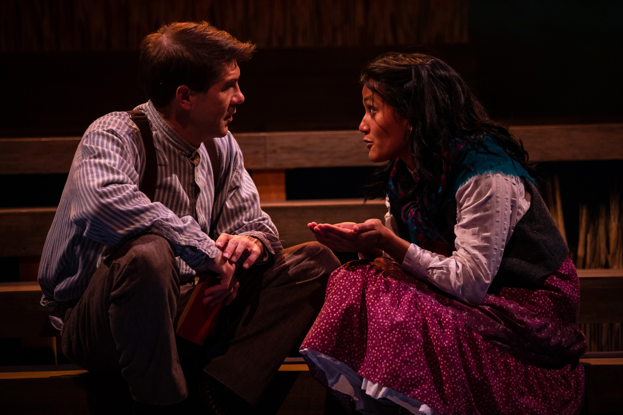 Tim Gouran (Jim Burden) and Nabilah S. Ahmed (Ántonia). Photo by John Ulman.